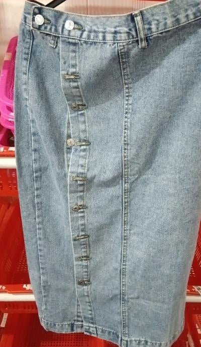 High Waist A-line denim