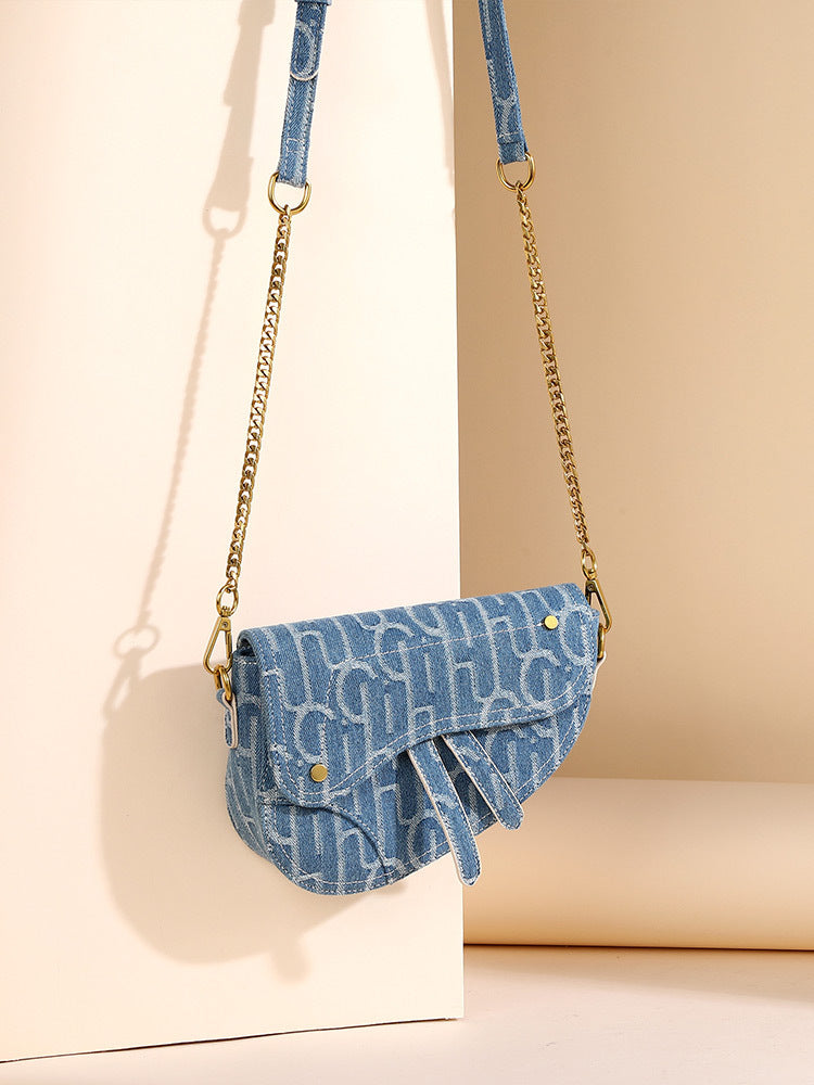 Denim Blue Crossbody Bag