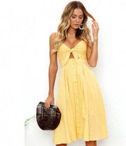 Sleeveless, Backless Strap, Long Close-fitting Sheath