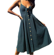 Sleeveless, Backless Strap, Long Close-fitting Sheath