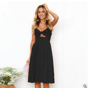Sleeveless, Backless Strap, Long Close-fitting Sheath