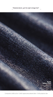 Denim Pullover Long-Sleeve Shirt