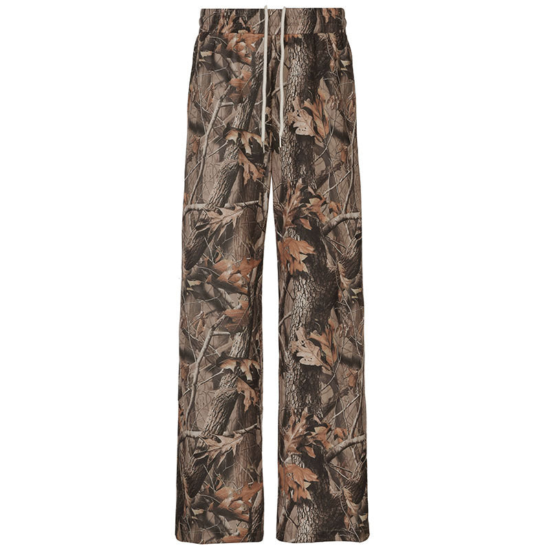 Retro Branch Print  Pants