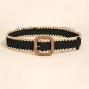 Wooden Buckle Elastic Belt