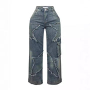 Fringed Loose Straight Casual Pants