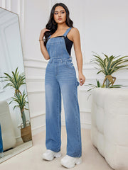 Denim Suspender Pants