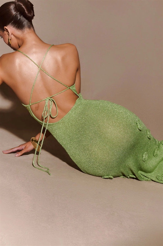 Hand-Crocheted Sequin Dress