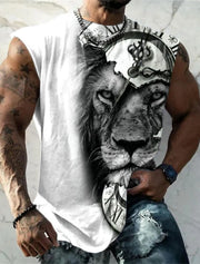 Men Printed Sleeveless T Shirt