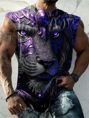 Men Printed Sleeveless T Shirt