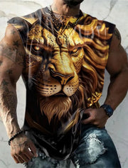 Men Printed Sleeveless T Shirt