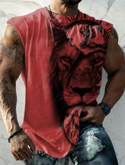 Men Printed Sleeveless T Shirt