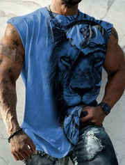 Men Printed Sleeveless T Shirt