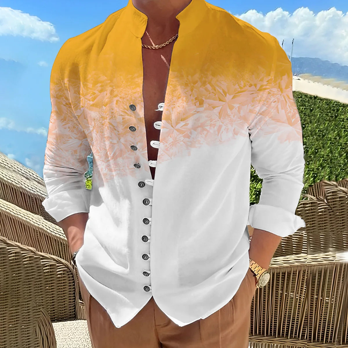 Men's Floral Print Shirt