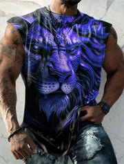 Men Printed Sleeveless T Shirt
