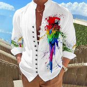 Men's Floral Print Shirt