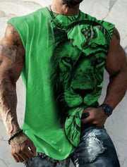 Men Printed Sleeveless T Shirt