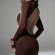 Skinny Backless Evening Dress