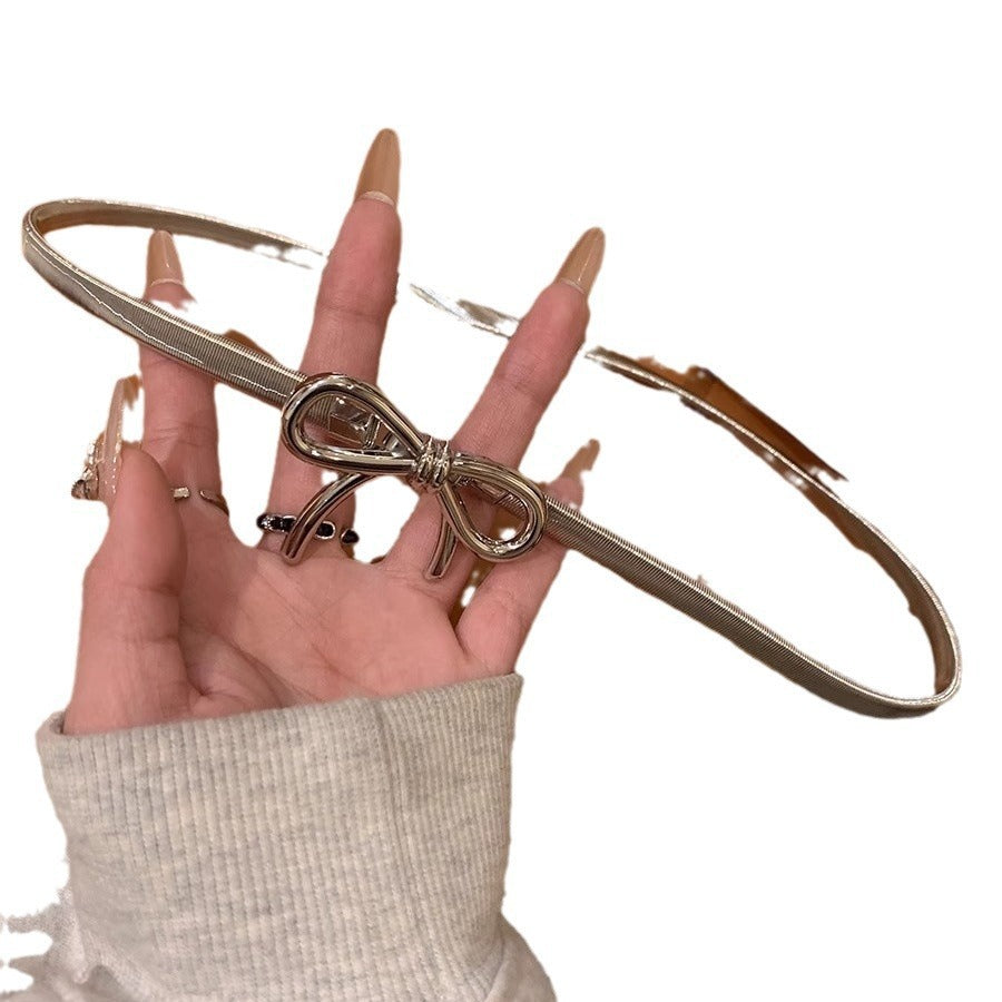 Bow-Metal Elastic Waist Chain